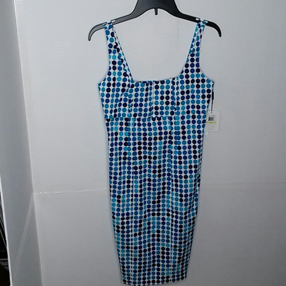 Calvin Klein Blue Polka Dot Dress
